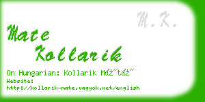 mate kollarik business card